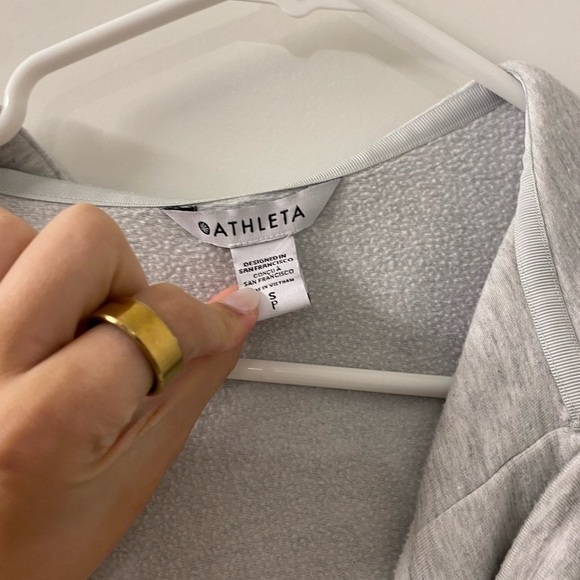 Athleta Light Gray Crossover hoodie size small - Picture 3 of 4